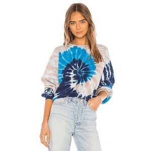 Agolde Balloon Sleeve Tie-Dye Sweatshirt
